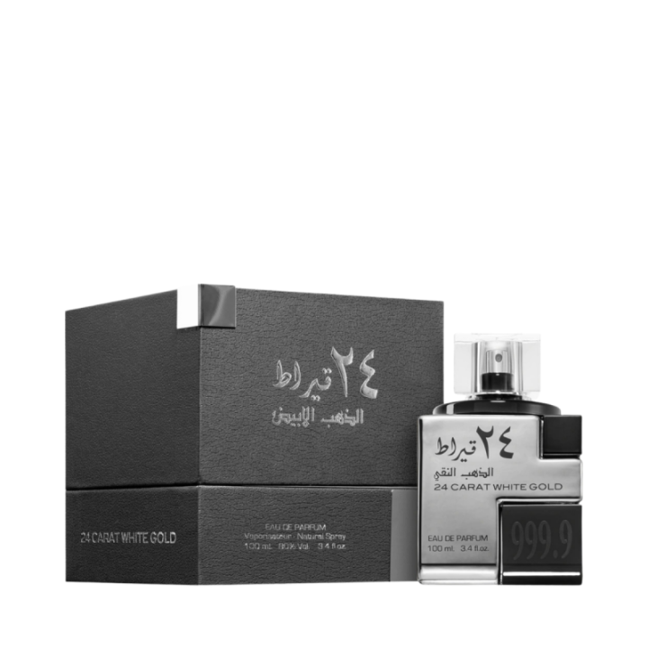 24 Carat White Gold Lattafa 100ml - Profumo Unisex Fresco