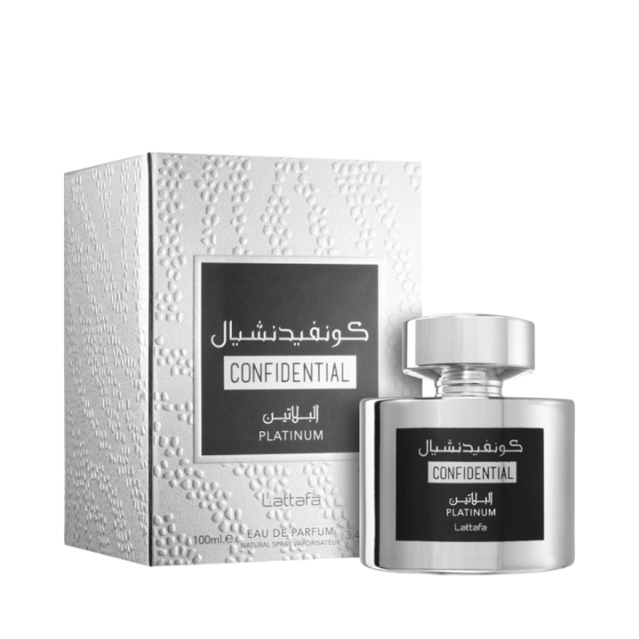 Confidential Platinum Lattafa 100ml - Profumo Uomo Fresh