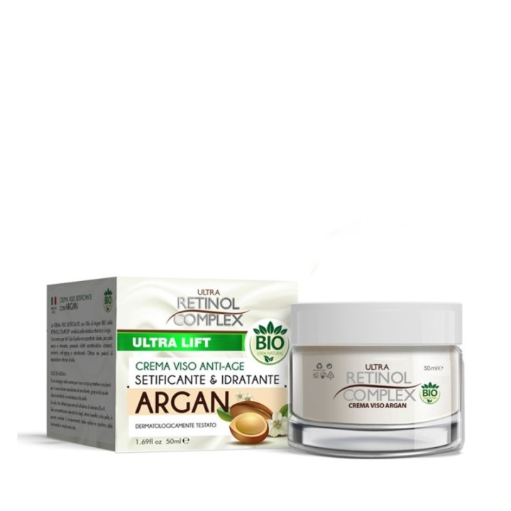 Crema Viso Antirughe Setificante-Idratante Argan BIO [Retinol Complex]