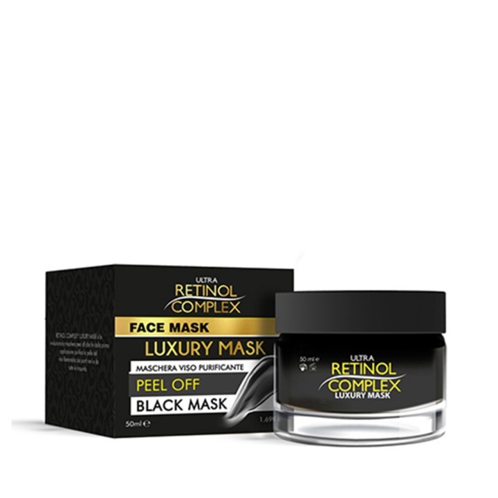 Maschera Viso Purificante Peel-Off Black Mask di Lusso [Retinol Complex]
