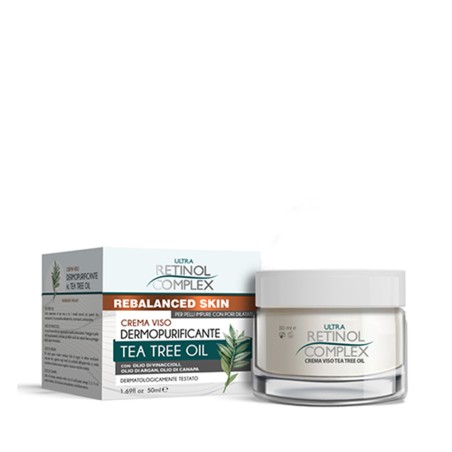 Crema Viso TEA TREE OIL Dermopurificante-Sebo-Regolatrice by Retinol Complex Rebalanced Skin