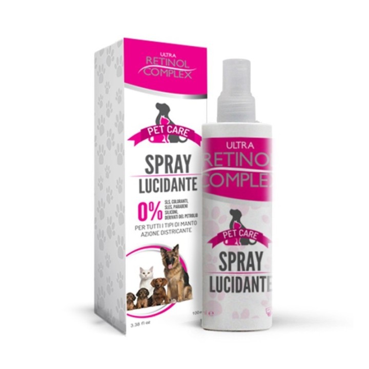 Spray Lucidante Districante Cane&Gatto | Tutti i Tipi di Manto [Retinol Complex]