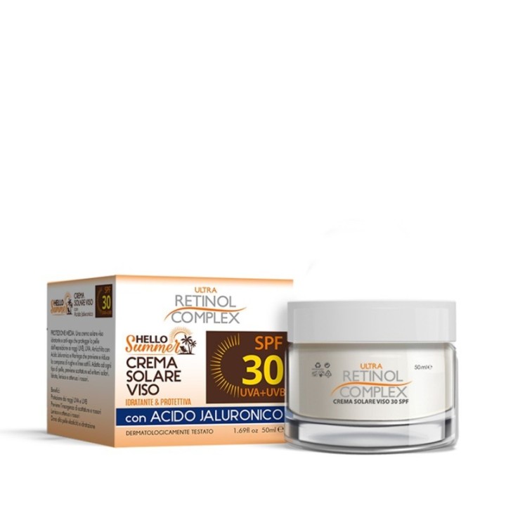 Solare Viso Anti-Age SPF 30 | Moringa & Acido Ialuronico [Retinol Complex]