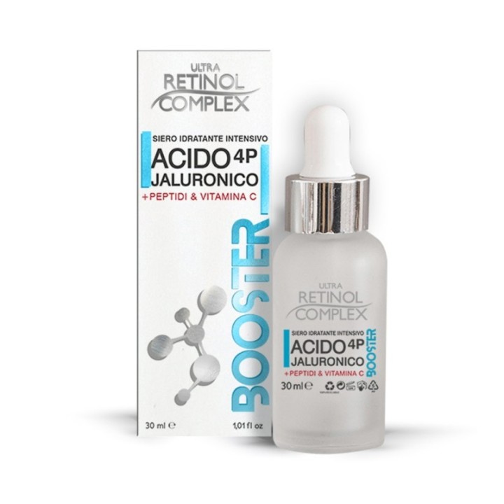 Siero Viso Booster Acido Ialuronico Puro + Peptidi [Retinol Complex]