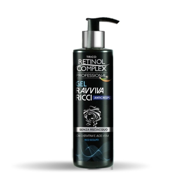 Gel Ravviva Ricci Anticrespo con Cheratina e Aloe Vera [Retinol Complex]
