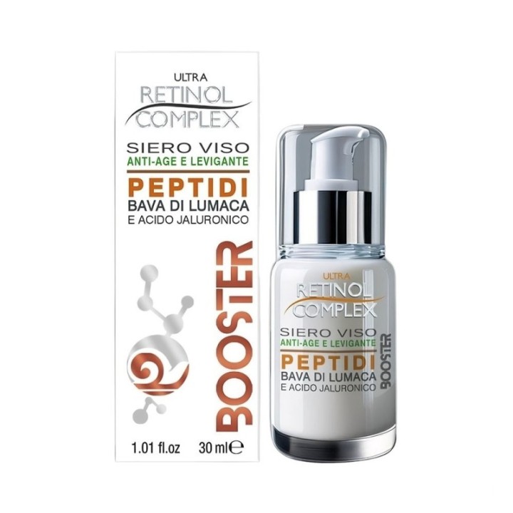 Siero Viso Booster Peptidi + Bava di Lumaca & Acido Ialuronico [Retinol Complex]