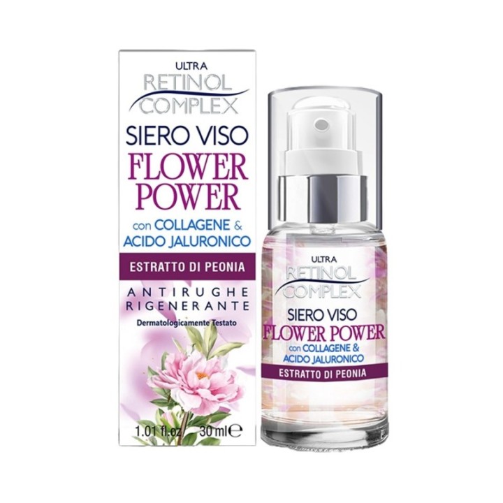 Siero Viso FLOWER POWER Rigenerante con Estratto di Peonia [Retinol Complex]