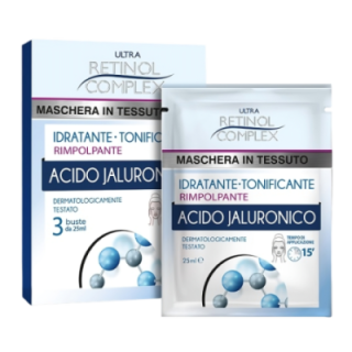 Maschera Viso Tessuto ACIDO IALURONICO Astuccio [3x25ml]