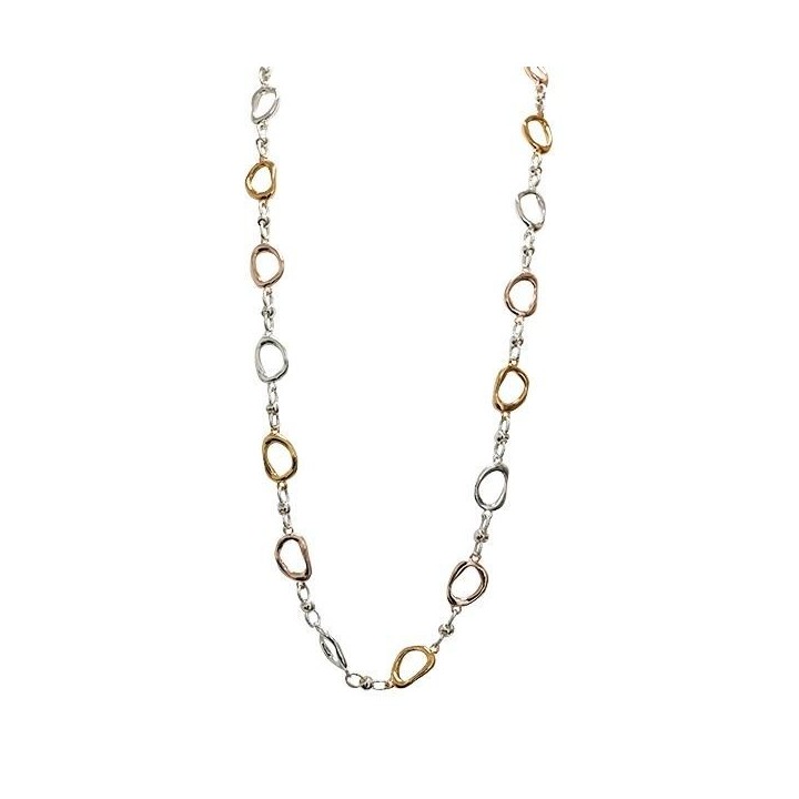 Collana Bijoux Lunga con Ovali Irregolari