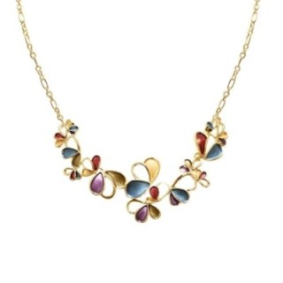Collana Bijoux Petali Multicolore Smaltati