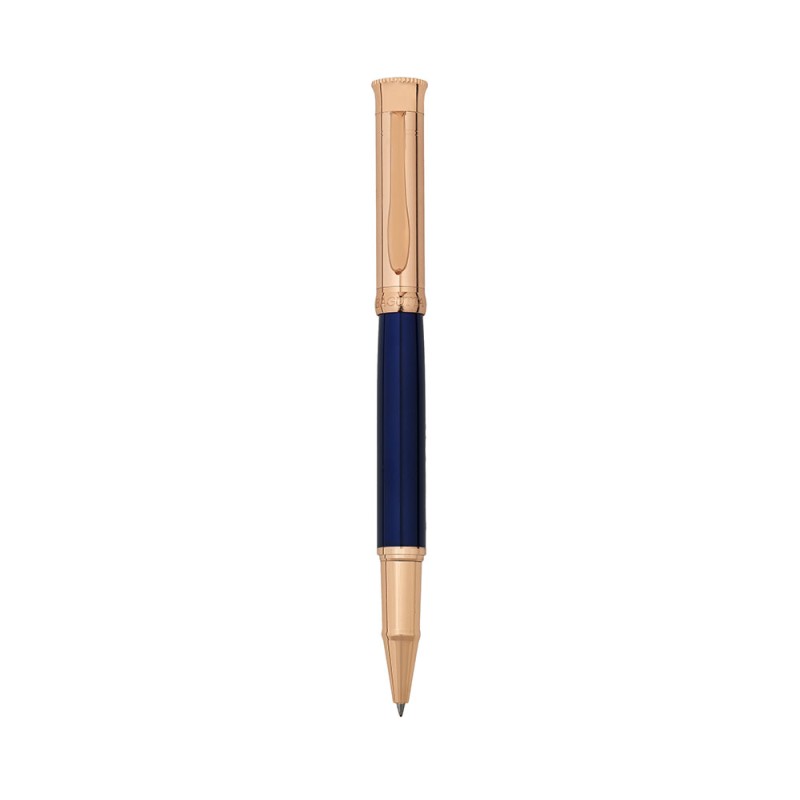 Penna ROLLER '6007' Bicolore Oro-Rosa e Smalto Blu