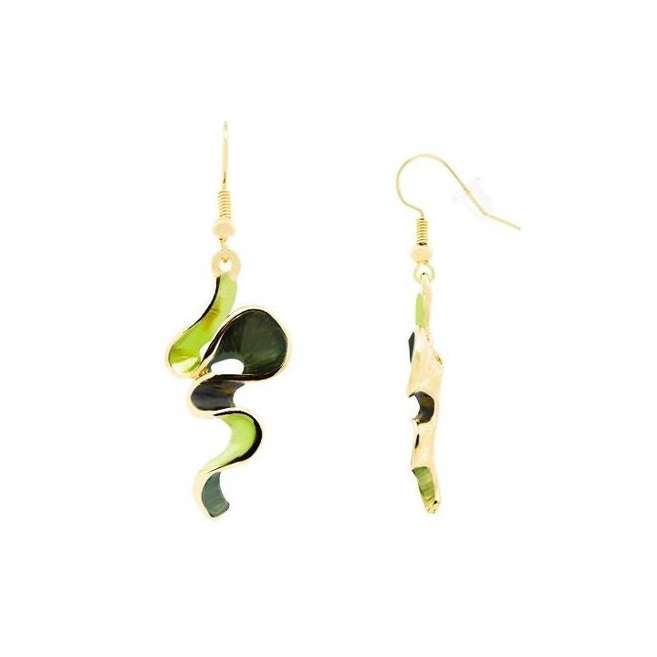 Mono-Ciondolo Bijoux Serpente Smaltato Verde