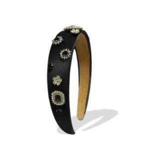 Cerchietto Capelli Nero in Tessuto on Perle e Cristall