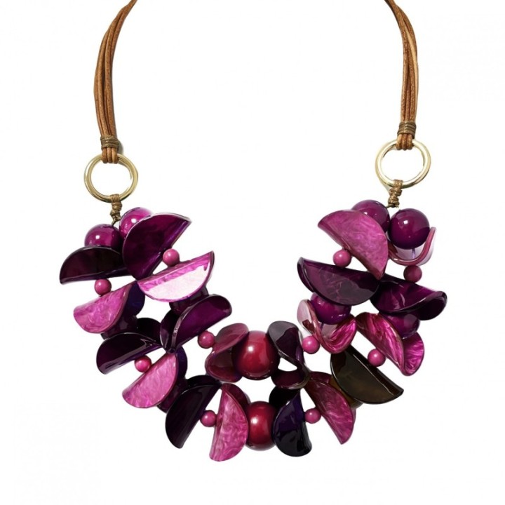 Collier Resina FESTAVIVA Fucsia