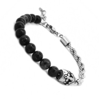 Bracciale Perline-Torchon Uomo Onice