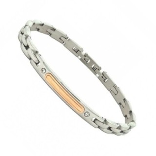 Bracciale Uomo Piastrina GRIANTE Acciaio 316L Cristalli