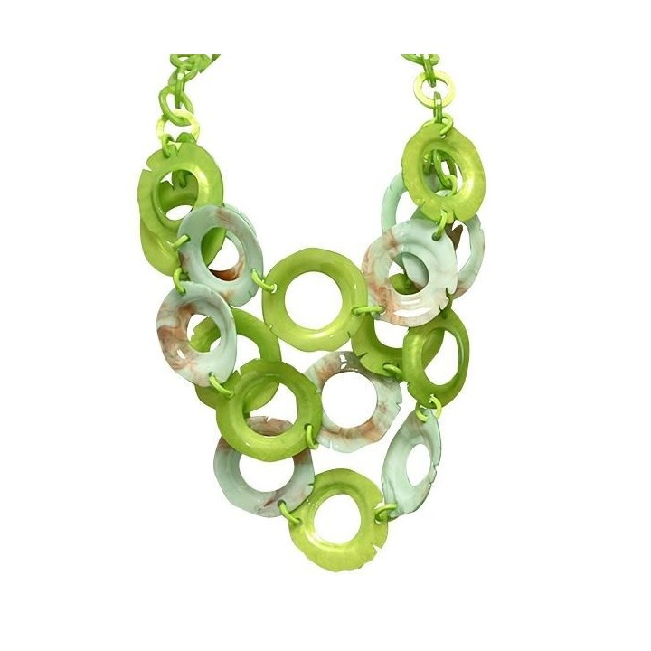 Collana Bijoux OVALIDE Verde Regolabile in Resina