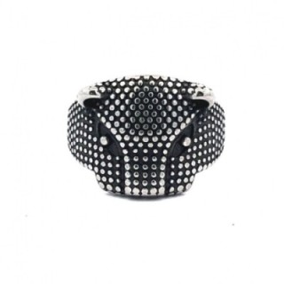 Anello Uomo con Pantera Acciaio 316L Cristalli