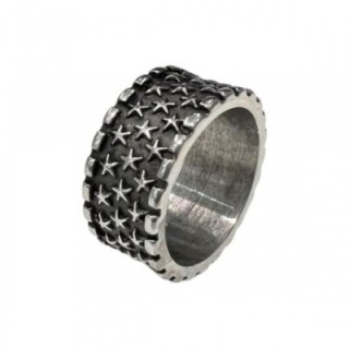 Anello Uomo Argentato USA Acciaio 316L