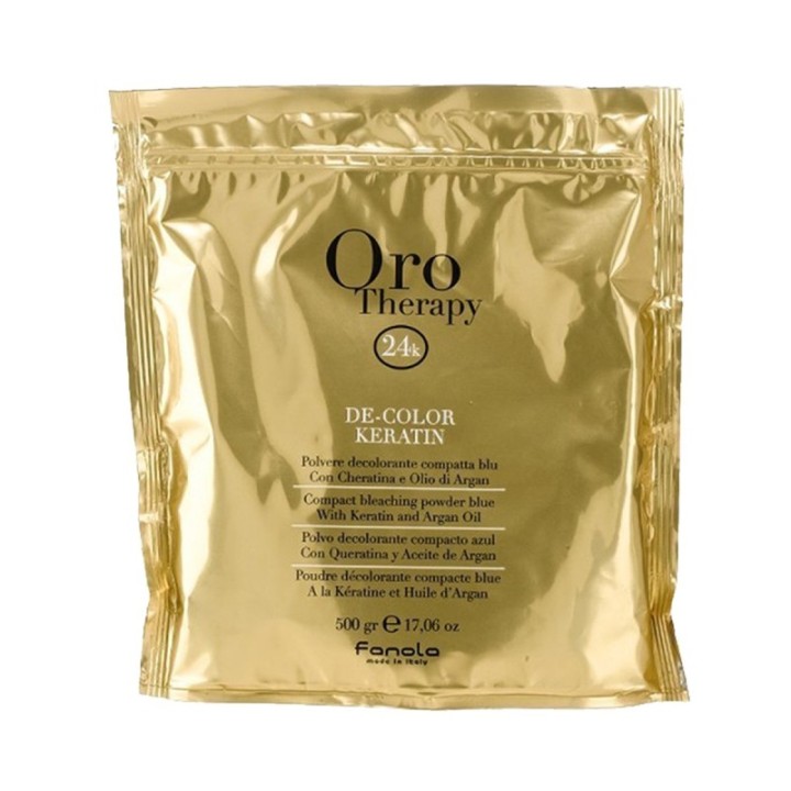 Polvere Decolorante Compatta Blu DE-COLOR Keratin ORO THERAPY [500gr]