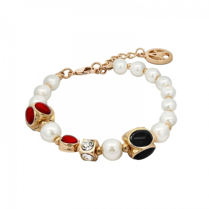 Bracciale Bijoux ASBURGO Perle e Pietre Rosso-Nera
