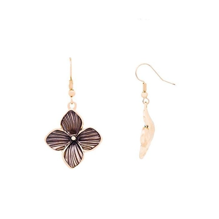 Mono-Ciondolo Bijoux Fiore Smaltato Marrone