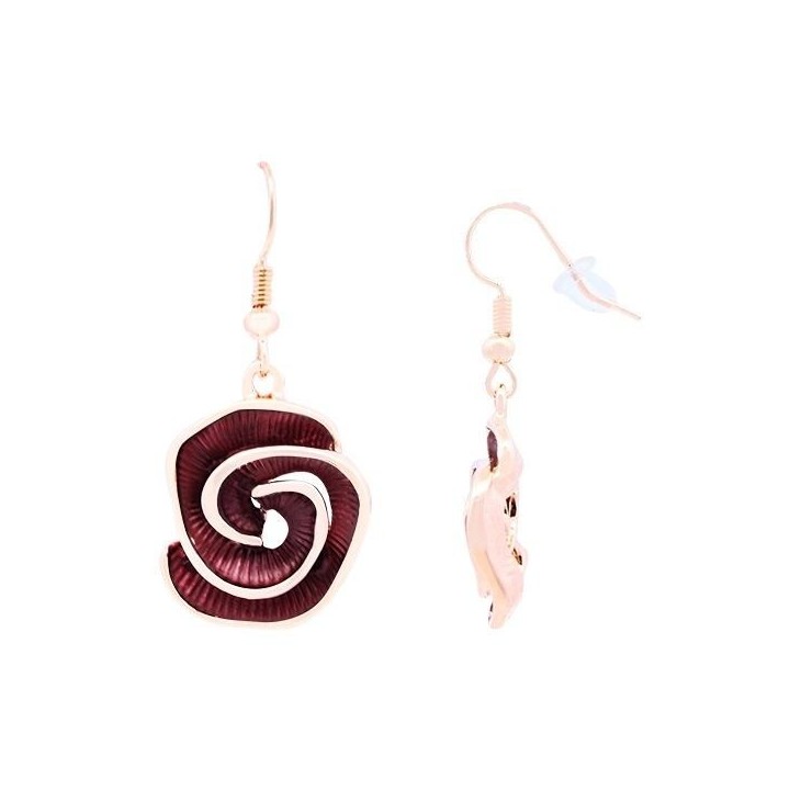 Mono-Ciondolo Bijoux Spirale Smaltata Porpora