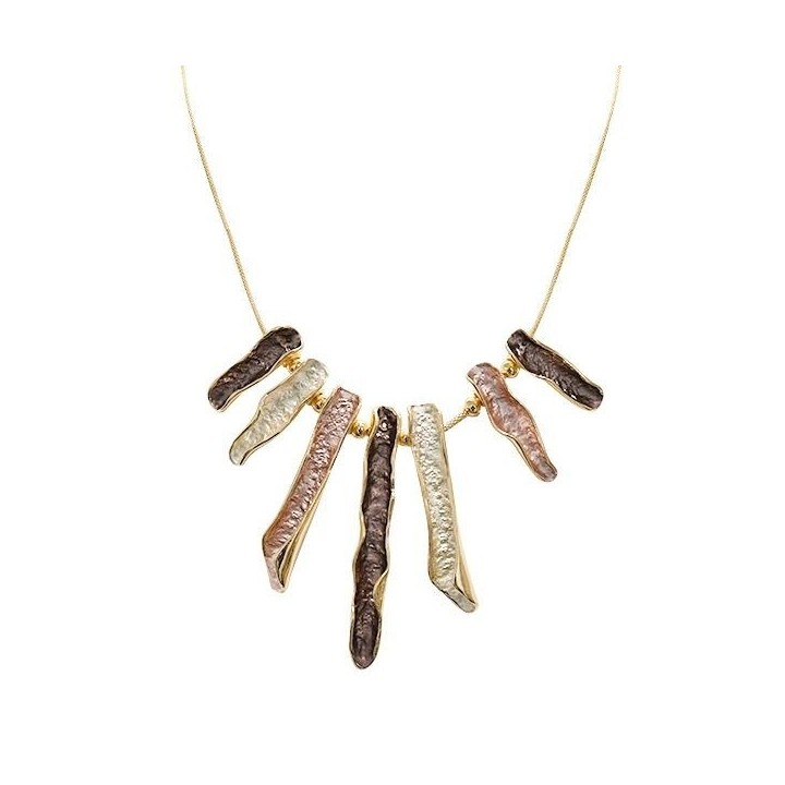 Collana Bijoux Ventaglio Palette Caffè Smaltato