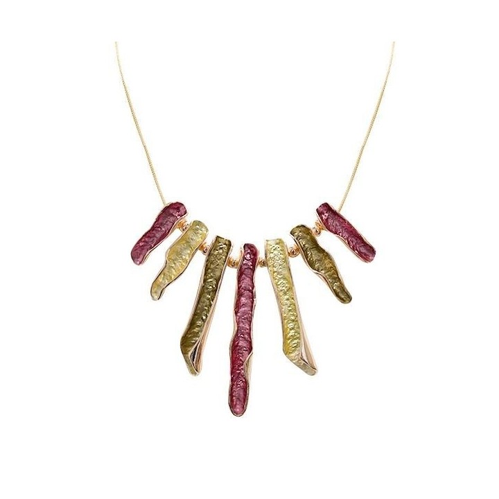 Collana Bijoux Ventaglio Palette Fucsia Smaltato