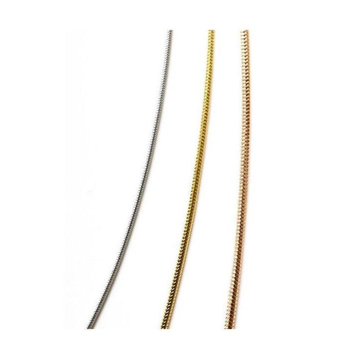 Collana Tre Catene Snake Tonda Tricolore