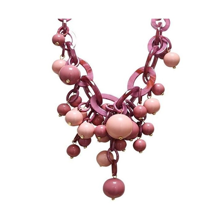 Collana Bijoux a Catena con Sfere Viola