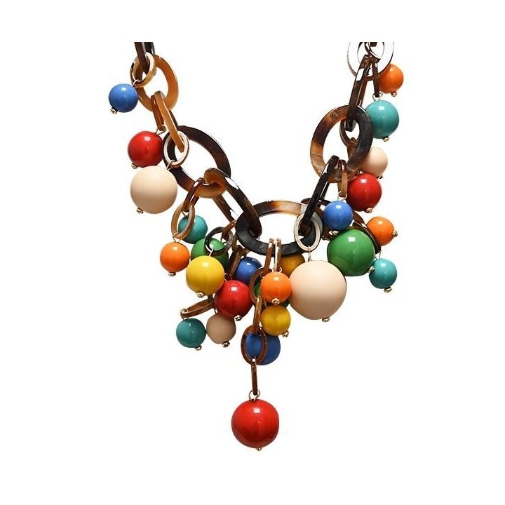 Collana Multicolore Bijoux a Catena con Sfere