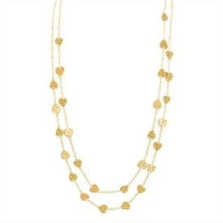 Collana Bijoux Lunga LA Sofia Dorata con Cuoricinii
