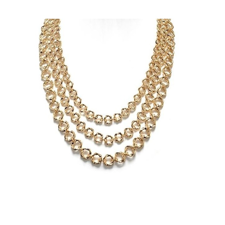 Collana Bijoux Tre Catene Roló Dorate
