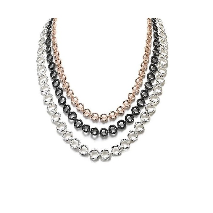 Collana Bijoux Tre Catene Roló Multicolore