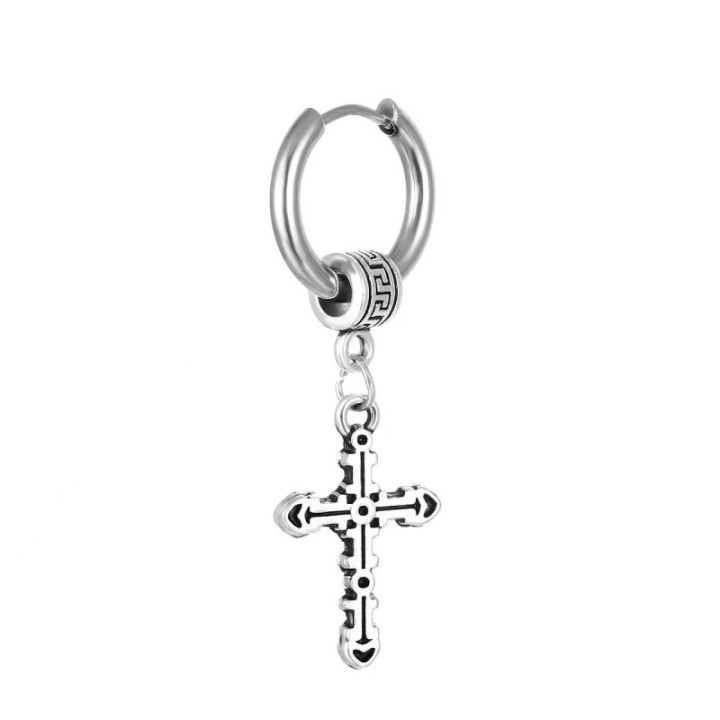 Pendente Uomo Cerchio con Croce Acciaio 316L