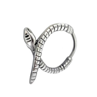 Orecchino Cerchio Uomo Serpente Acciaio 316L