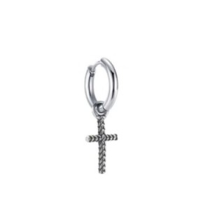 Pendente Uomo Cerchio con Croce Acciaio 316L
