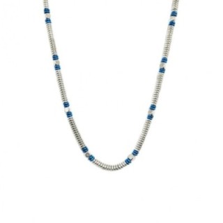 Girocollo Uomo Pietra Blu e Acciaio