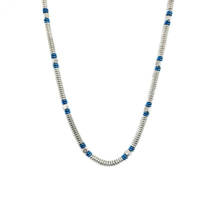 Girocollo Uomo Pietra Blu e Acciaio