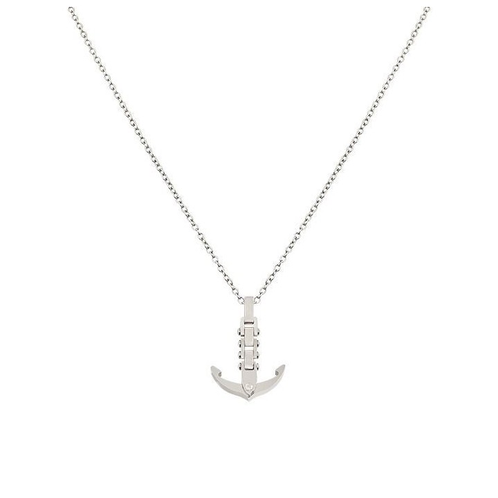 Collana Uomo con Ancora Acciaio Argentato