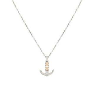 Collana Uomo con Ancora Acciaio Oro Rosa