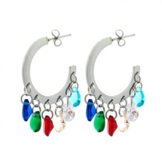 Semicerchio Crystal Charms Acciaio 316L - 30 mm