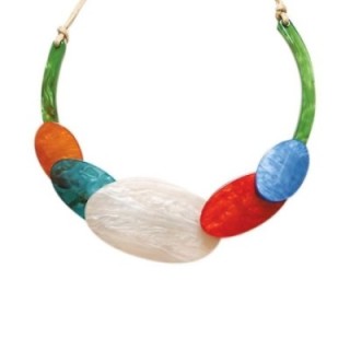 Girocollo Bijoux con Ovali Multicolore