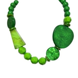 Collier Resina Perline Verde di Rocca