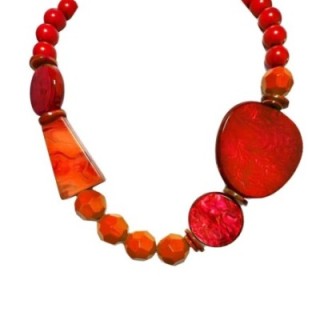 Collier Resina Perline Rossa di Rocca