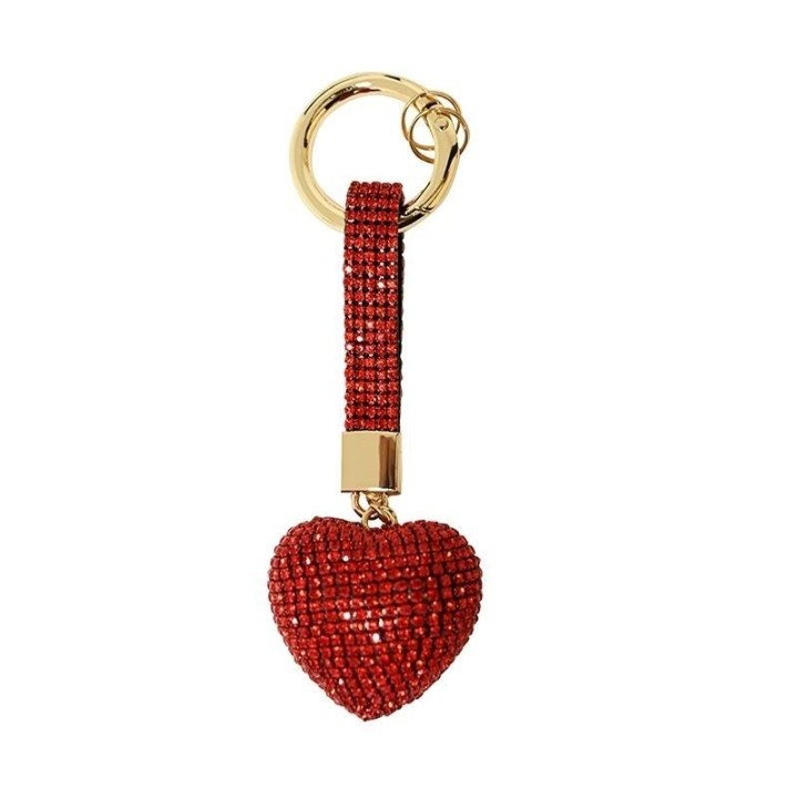 Portachiavi Cuore Red-gold Strass