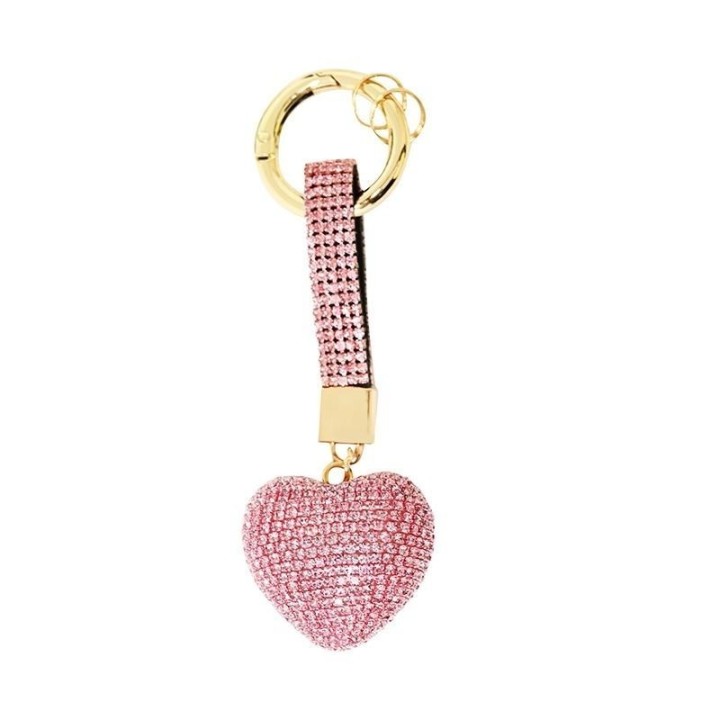 Portachiavi Cuore Rose-gold Strass