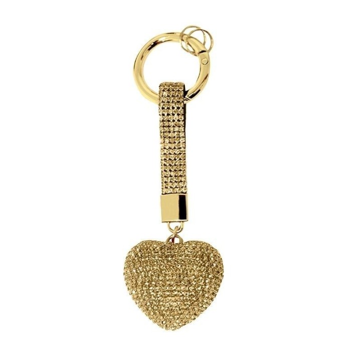 Portachiavi Cuore Full-gold Strass
