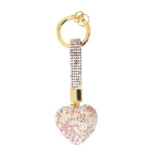 Portachiavi Cuore Rose-gold Strass
